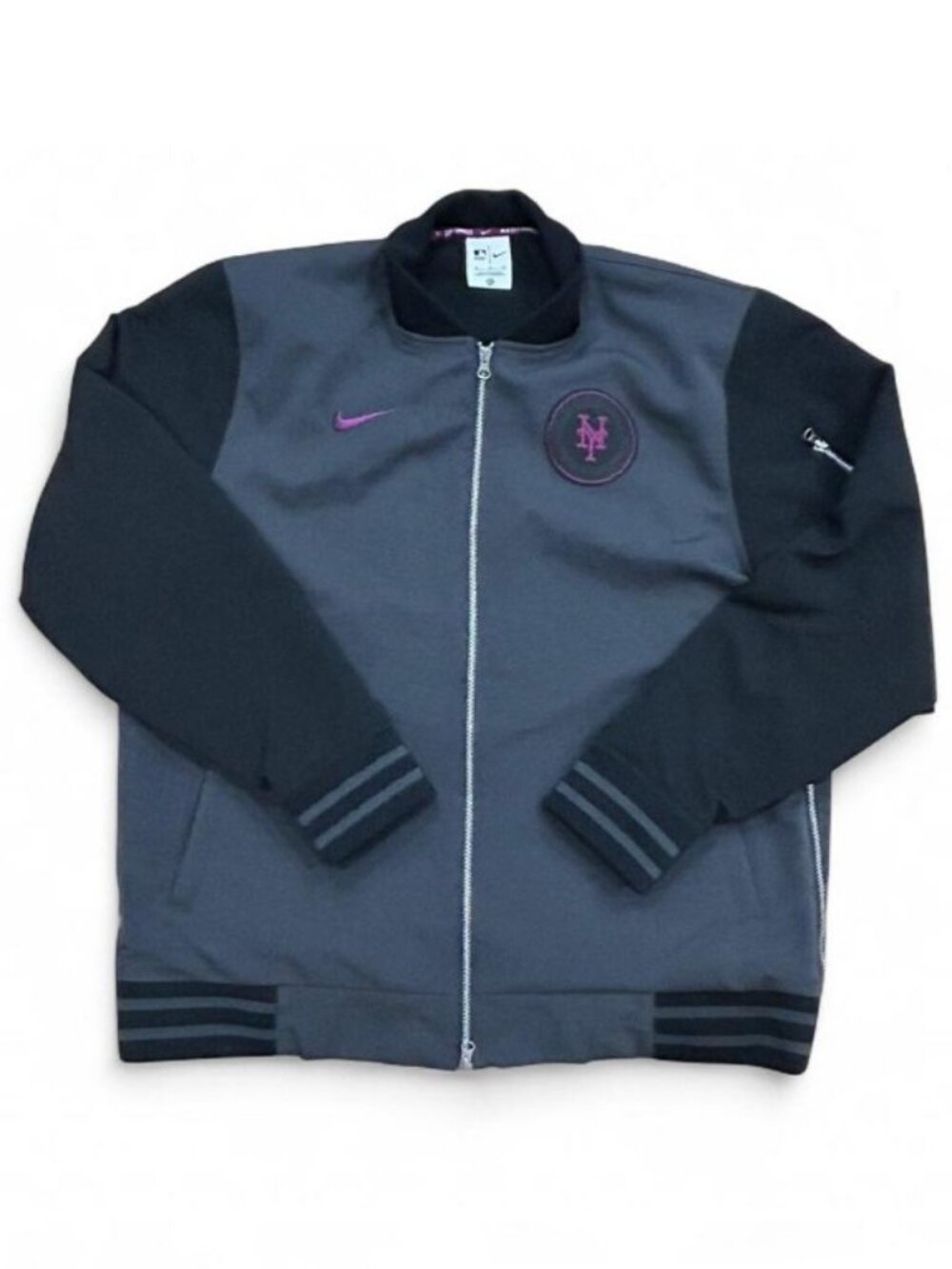 Nike City Connect New York Mets MLB Authentic Dugout Bomber Jacket Size XL